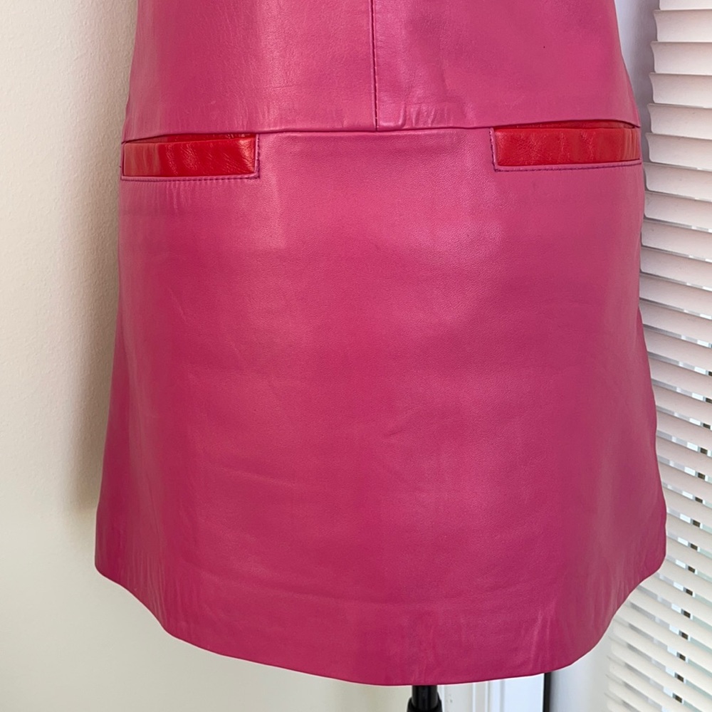 NEW Custom Pink Leather Dress by Leathercult - Picture 5 of 15